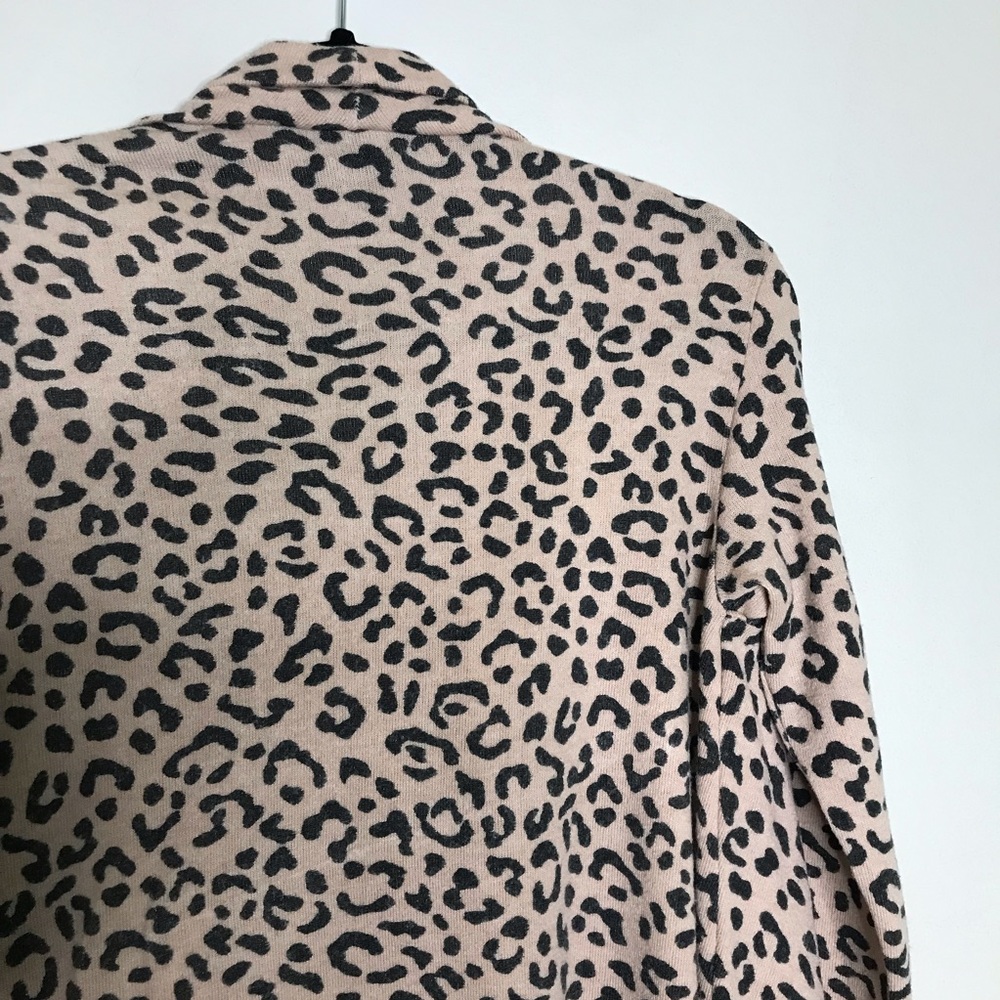 BOBEAU pink and black leopard print open front cardigan size XS - Picture 4 of 10